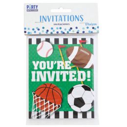 144 Bulk Invitation Cards All Star Birthday 8 Ct.