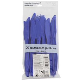 192 Bulk Plastic Knives 20ct Blue