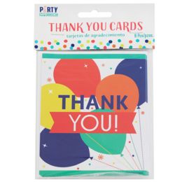 144 Bulk Thank You Cards Balloon Fest 8ct