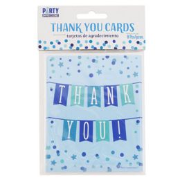 144 Bulk Thank You Cards Blue  8 Ct.