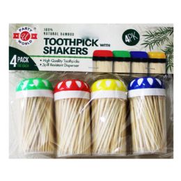 72 Bulk 4 Pack Toothpick Set 130ct