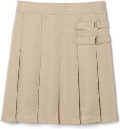 24 Bulk Girls Two Tab Skirt In Khaki Size 4