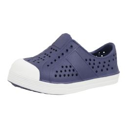 12 Bulk Boys Toddler Perforated Slip On Clog Navy