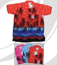 72 Bulk Mens Short Sleeve Assorted Hawaiin Shirts