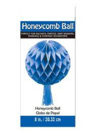 120 Bulk Honeycomb Ball 8" In Royal Blue