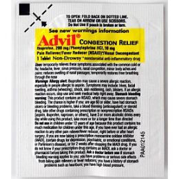50 Bulk Advil Congestion Relief