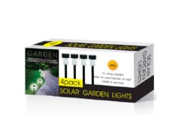 12 Bulk 4-Piece Solar Powered Garden Lights Set