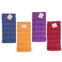 48 Bulk Kitchen Towel Harvest 4asst Colors Peggable