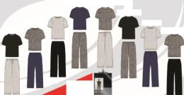 48 Bulk Mens Knitted Solid Jersey Top And Bottom Pajama Set Sizes M-2xl Assorted Colors