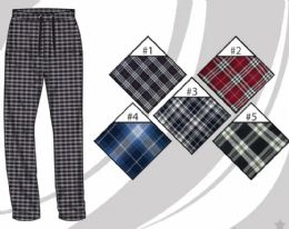72 Bulk Mens Yarn Dyed Woven Pants Assorted Plaids Lounge Pants Sizes M-2xl