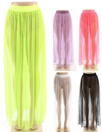 36 Bulk Women's Colorful Fringe Long Skirt