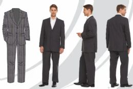 12 Bulk Men's 2 Button Suit Set