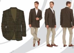 12 Bulk Men's Suit Blazer - Brown Plaid Only