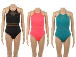 48 Bulk Womens One Piece Set Swimming Suit In Assorted Colors