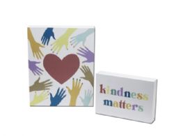 24 Bulk 2 Pack Wall Decor Kindness Matters And Hands To Heart