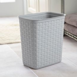 6 Bulk Sterilite 3.4 Gallon/13 Liter Weave Wastebasket Cement