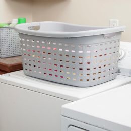 6 Bulk Sterilite Weave Laundry Basket / Cement