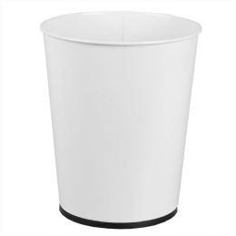 12 Bulk Home Basics Open Top 8 Lt Waste Bin, (9.5" X 10.25"), White