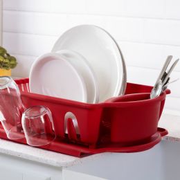 6 Bulk Sterilite 2 Piece Sink Set, Red