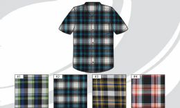 48 Bulk Men's Plus Size Basic Short Sleeve Yarn Dyed Plaid Shirt