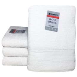 24 Bulk 27in X 52in Bath Towel White