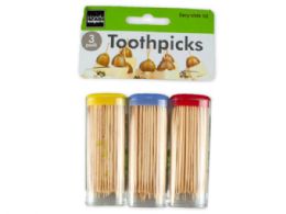 108 Bulk Toothpicks In Easy Slide Travel Containers
