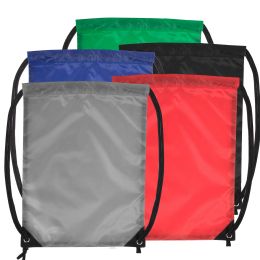 100 Bulk 18 Inch Basic Drawstring Bag Assorted Colors