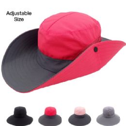 12 Bulk Men's Hiking Sun Hat - Lightweight and Breathable Hat Adjustable