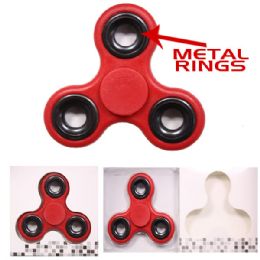 12 Bulk Red Spinner Metal Rings