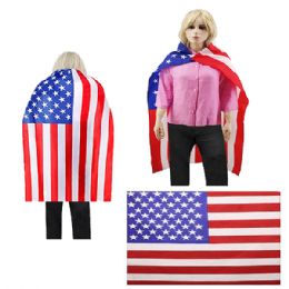 24 Bulk Wearable American Flag Cape
