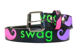12 Bulk Belts Swag word colored for Kids'