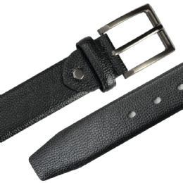 12 Bulk Belts with Lizard Skin Pattern on Black Leather for Men Mixed Sizes