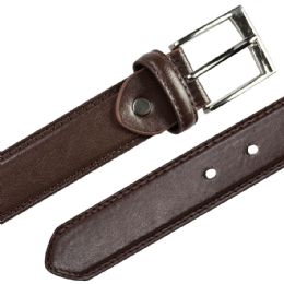 12 Bulk Leather Belts for Men Classic Walnut Brown Mixed sizes