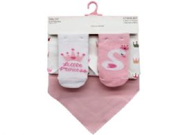 24 Bulk Marilyn Monroe Baby 4 Piece Sock And Bandana Bib Set In Print
