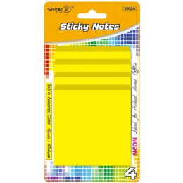 48 Bulk Neon Yellow Sticky Notes