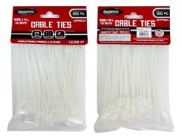 96 Bulk 200-Piece Cable Ties In White