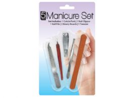 72 Bulk AlL-IN-One 5 Piece Travel Manicure Set