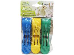 108 Bulk 3 Pack Jumbo Plastic Clothespins Pegs