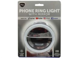 48 Bulk Ihip Phone Ring Light With Mirror In Assorted Colors