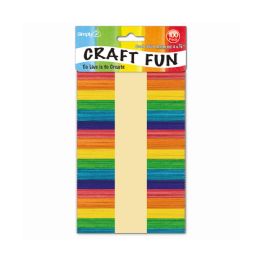 48 Bulk Colored Wooden Craft Sticks