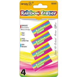 24 Bulk Rainbow Erasers