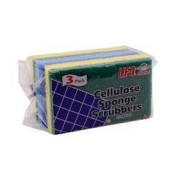 60 Bulk 3 Pk Cellulose Sponge Scrubber