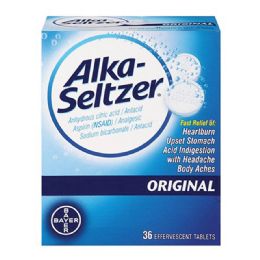 36 Bulk Alka Seltzer Antacid Aspirin 2 Ct Original Box