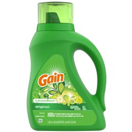 6 Bulk Gain Liquid Detergent 46 Oz / 1.36 L Original