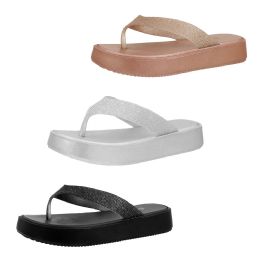 30 Bulk Women's Platform Glitter Sandal AssorteD-1