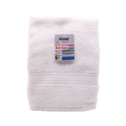 12 Bulk Cotton Bath Towel 27x52" White