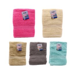 12 Bulk Cotton Bath Towel 27x52" 6 Asst Light Colors