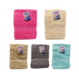 24 Bulk Cotton Bath Towel 27x52" 6 Asst Light Colors