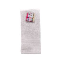 36 Bulk Cotton Hand Towel 15x25" White