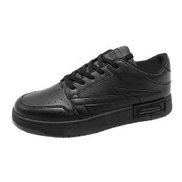 12 Bulk Men's Low Court Sneaker Black